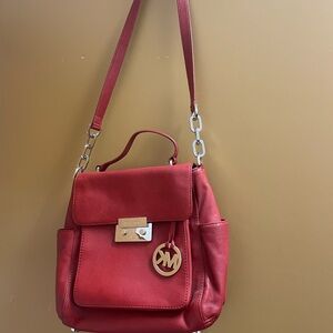 AUTHENTIC Red leather MK bag